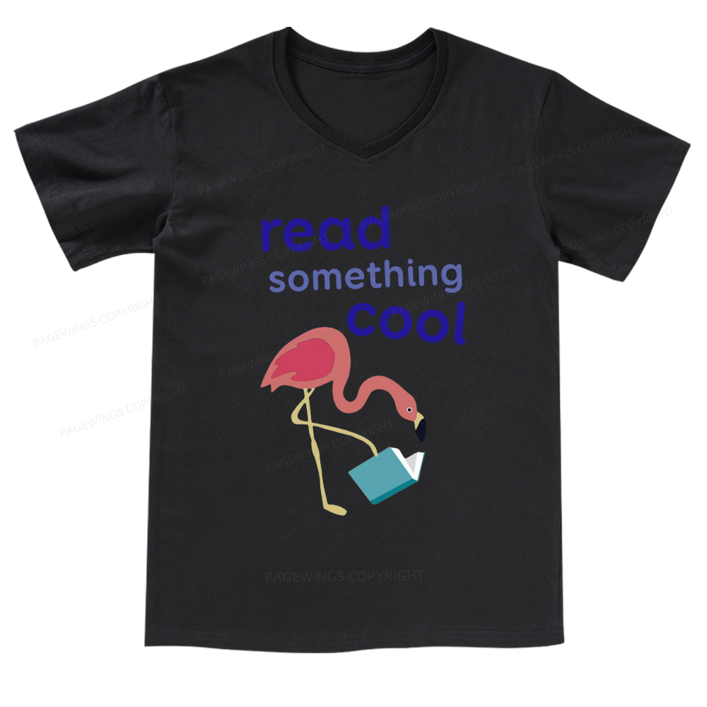 Pagewings Reading Something Cool V-neck T-shirt