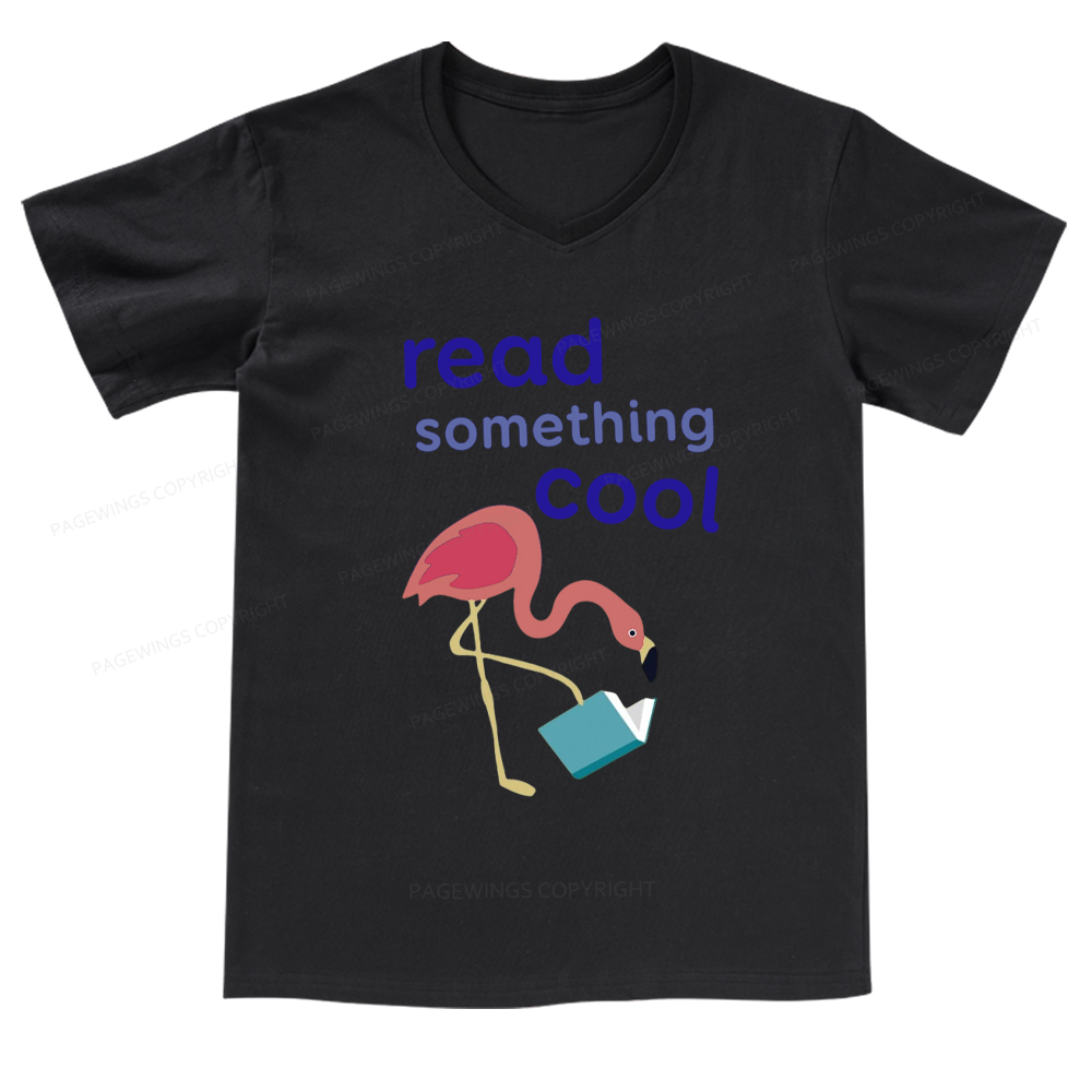 Pagewings Reading Something Cool V-neck T-shirt