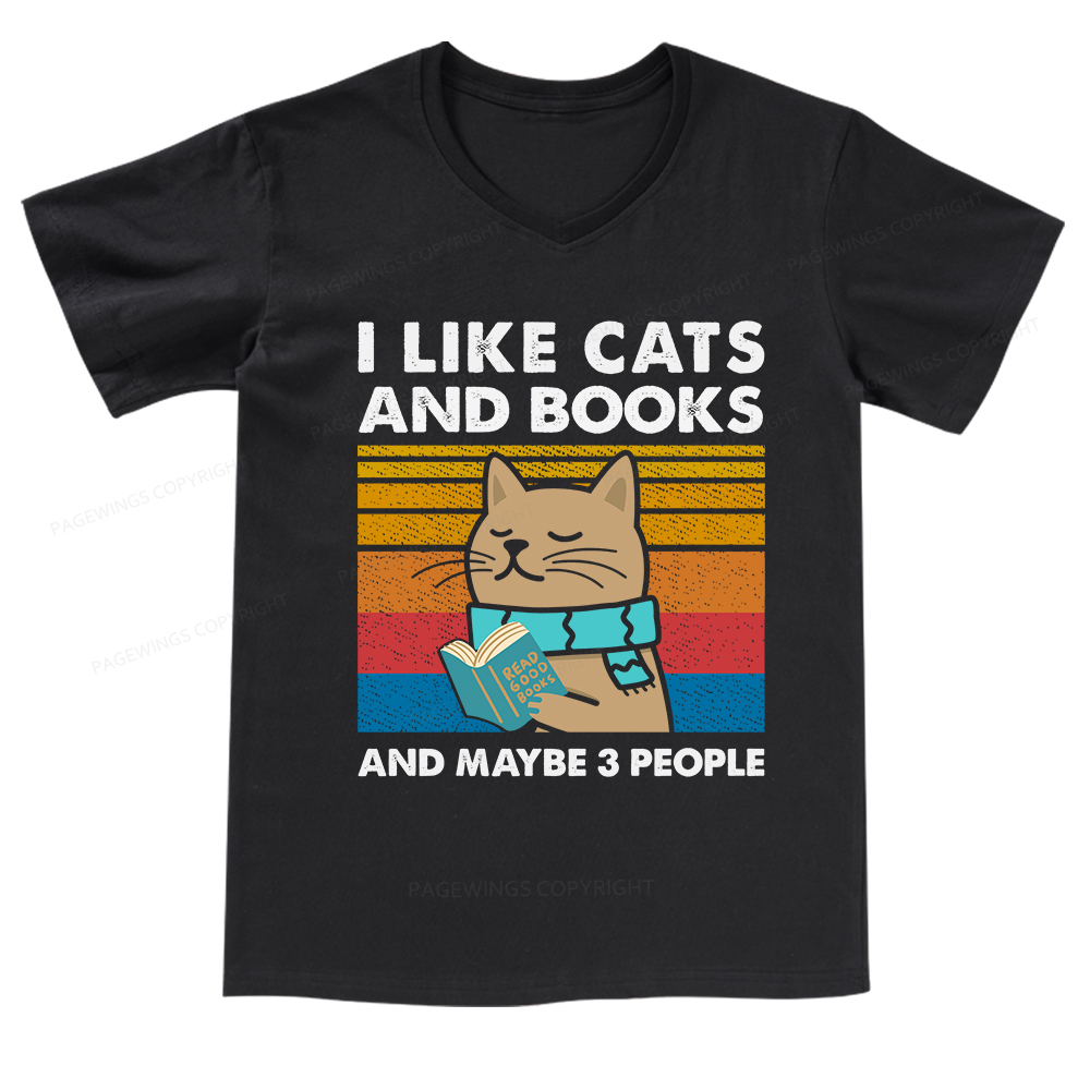 [Copy]Pagewings Shamrock Reading Books St Patricks Day V-neck T-shirt