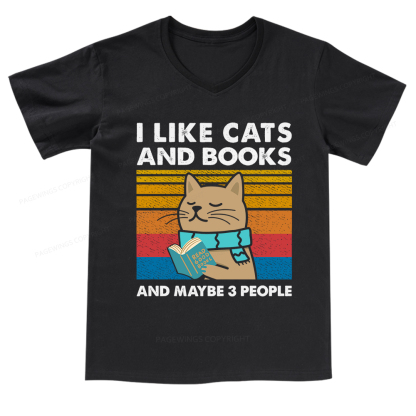 [Copy]Pagewings Shamrock Reading Books St Patricks Day V-neck T-shirt