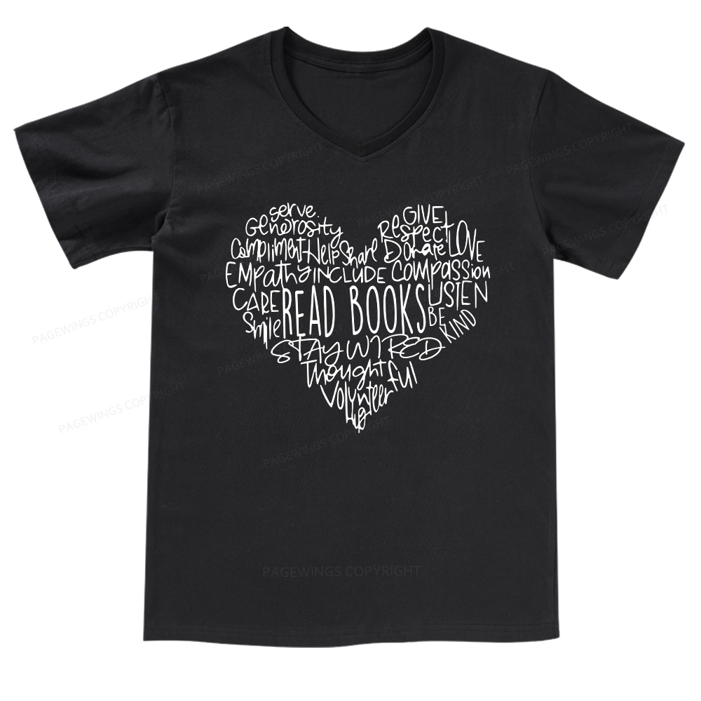 Pagewings Read Books V-neck T-shirt