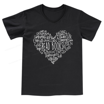 Pagewings Read Books V-neck T-shirt