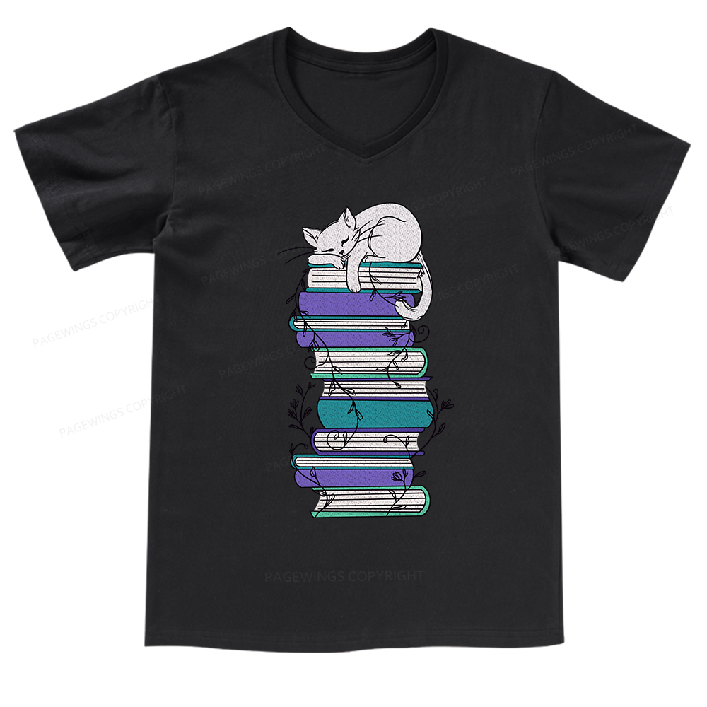 Pagewings Books V-neck T-shirt