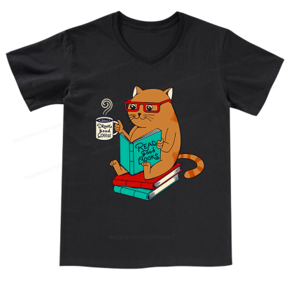 Pagewings Read Good Books T-Shirt V-neck T-shirt
