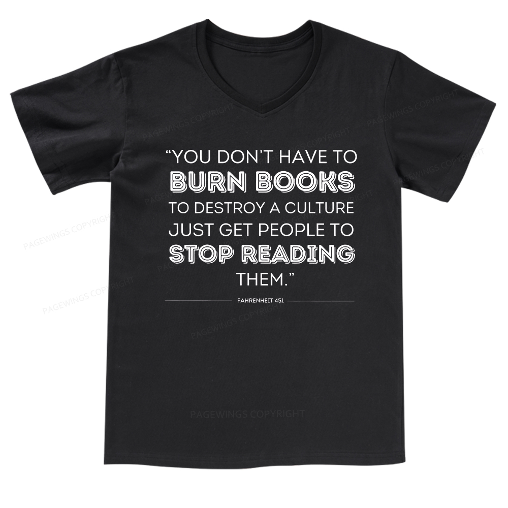 Pagewings Dystopian Book Shirt Classic Literature Gift V-neck T-shirt