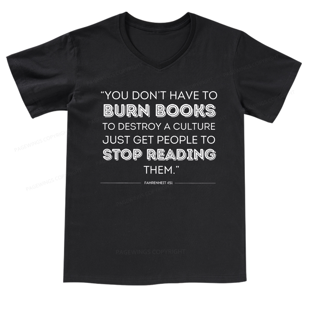 Pagewings Dystopian Book Shirt Classic Literature Gift V-neck T-shirt