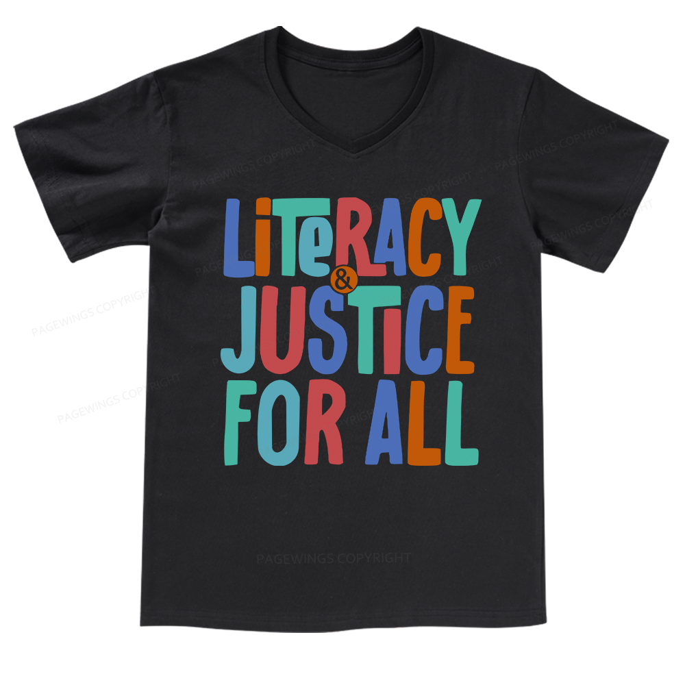 Pagewings Reading Shirt, Book Club Shirt V-neck T-shirt