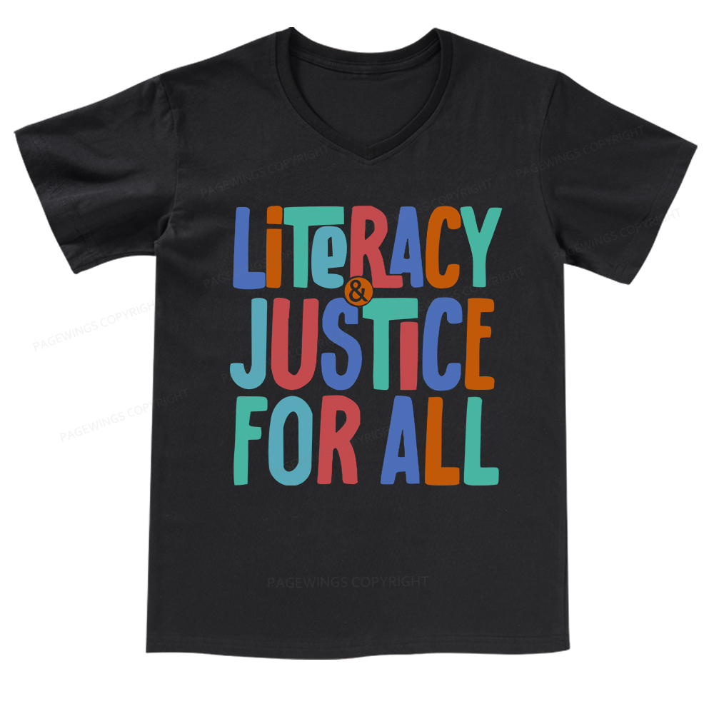 Pagewings Reading Shirt, Book Club Shirt V-neck T-shirt