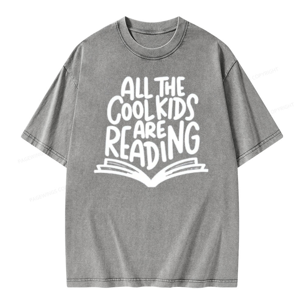 Pagewings Book Lover Kid Shirt, Reading Habit T-Shirt Unisex Washed T-shirt
