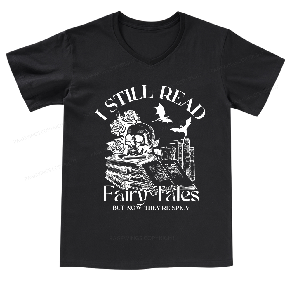 Pagewings Ift For Book Lovers, Fantasy Dragon V-neck T-shirt