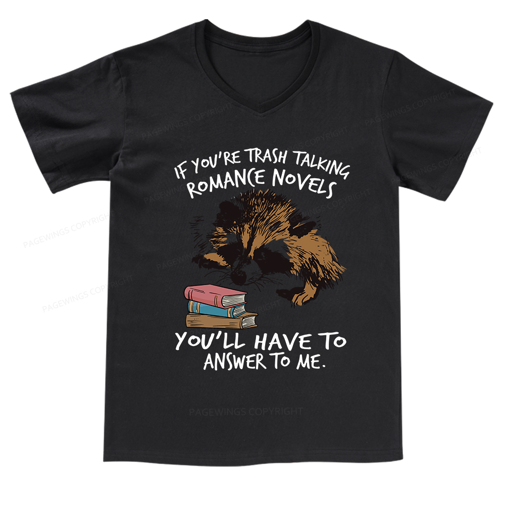Pagewings Talking Ronan E Novels V-neck T-shirt