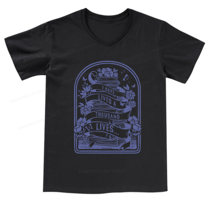 Pagewings Literature Shirt for Bibliophiles V-neck T-shirt