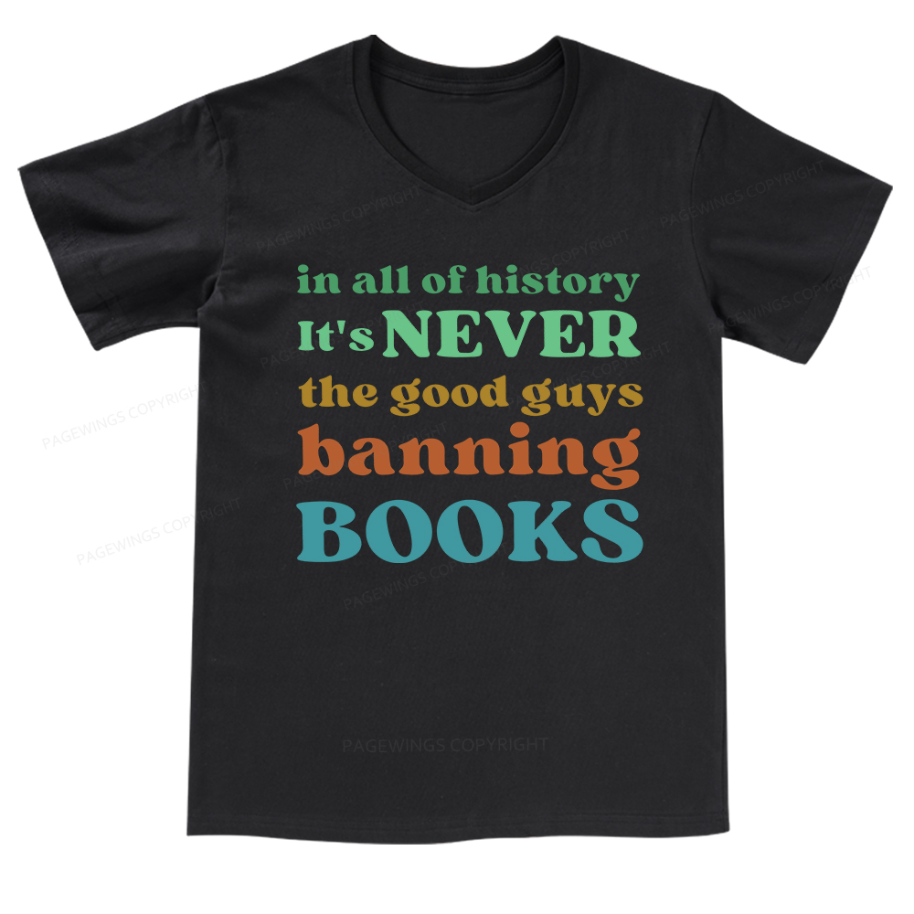 Pagewings Banned Books Shirt V-neck T-shirt