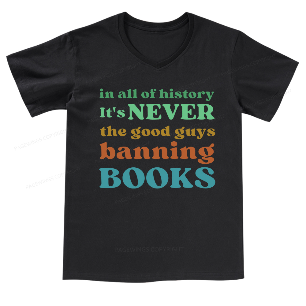 Pagewings Banned Books Shirt V-neck T-shirt