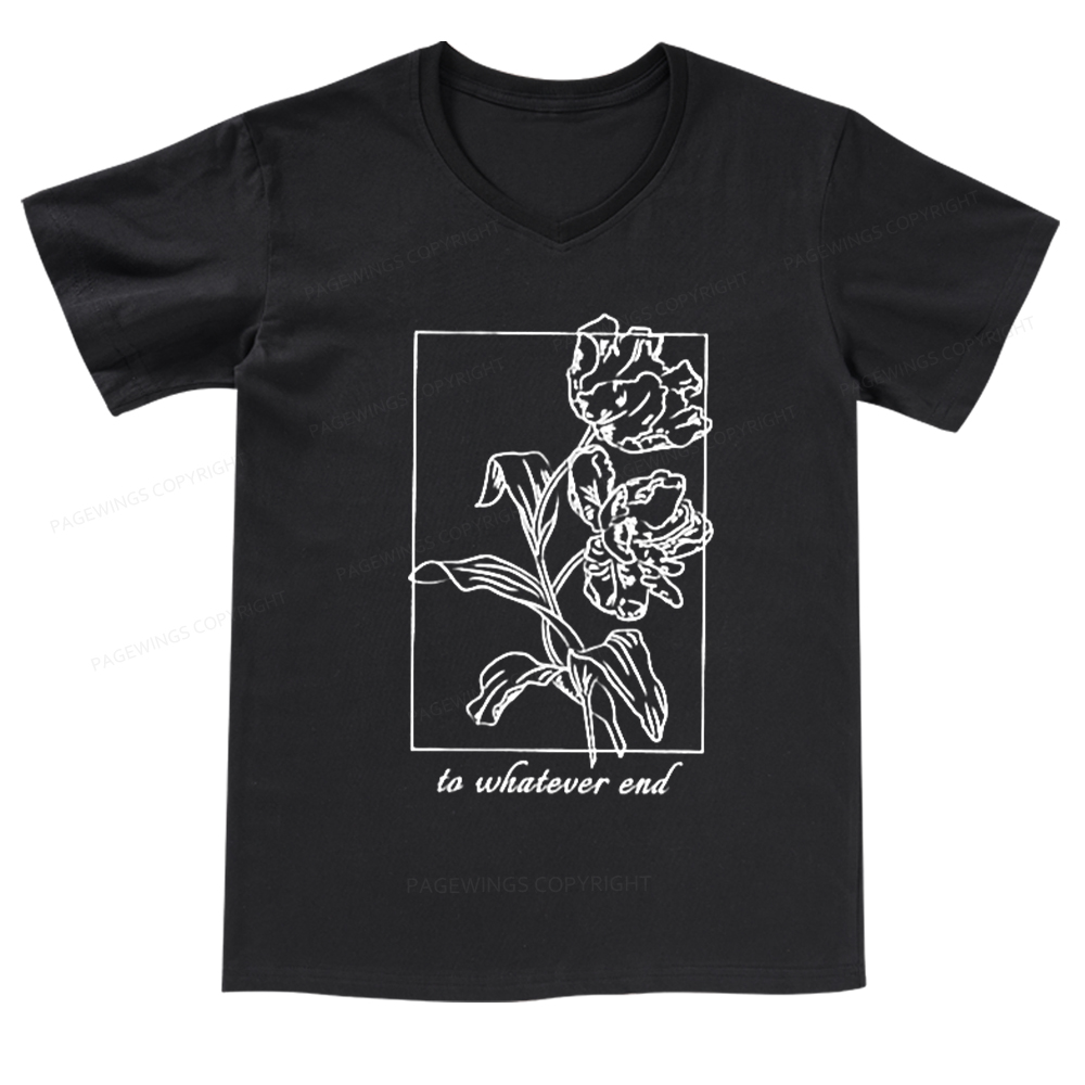Pagewings To Whatever End t-shirt  V-neck T-shirt