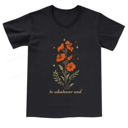 Pagewings Throne of Glass To Whatever End V-neck T-shirt