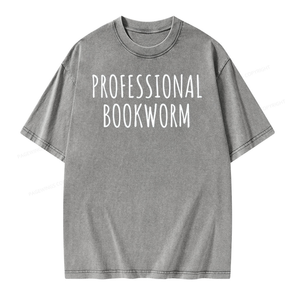 Pagewings English Teacher Shirt Book Lover Shirt Unisex Washed T-shirt