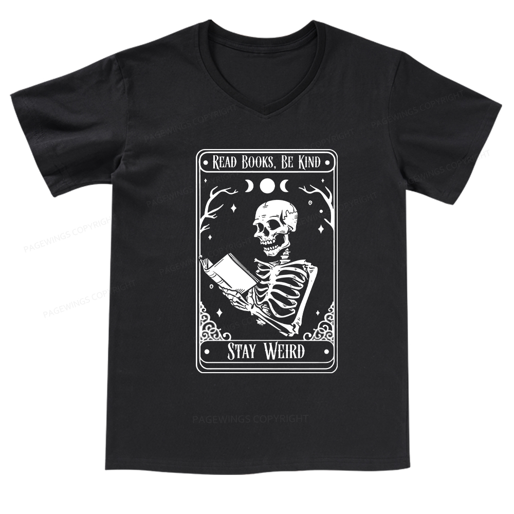Pagewings Read Book Be Kind V-neck T-shirt