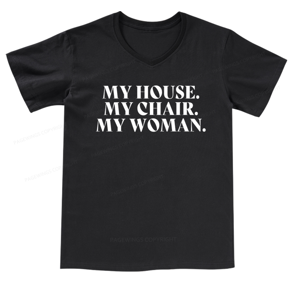 Pagewings My House Fourth Wing Classic T-Shirt V-neck T-shirt