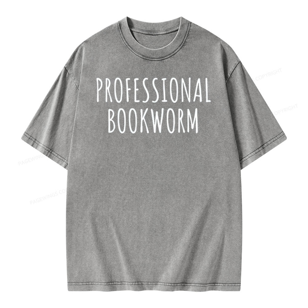 Pagewings English Teacher Shirt Book Lover Shirt Unisex Washed T-shirt