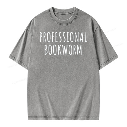 Pagewings English Teacher Shirt Book Lover Shirt Unisex Washed T-shirt