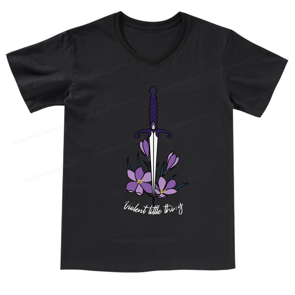 Pagewings ‘’Violent Little Thing" Fourth Wing MC Classic T-Shirt V-neck T-shirt