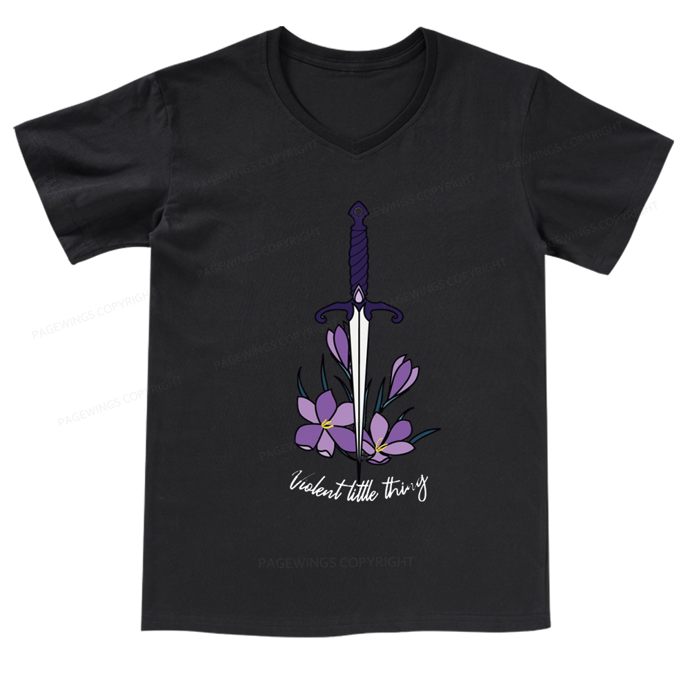 Pagewings ‘’Violent Little Thing" Fourth Wing MC Classic T-Shirt V-neck T-shirt