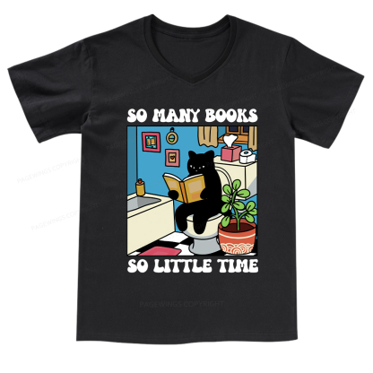 Pagewings So Many Books So Little Time-neck T-shirt