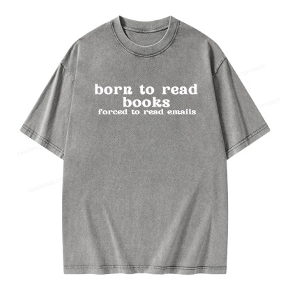 Pagewings Born To Read Books Unisex Washed T-shirt