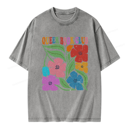 Pagewings Queer Book Club Unisex Washed T-shirt