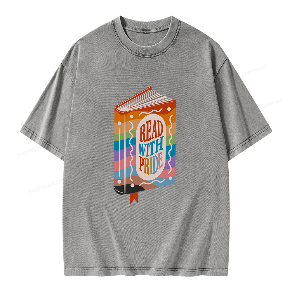 Pagewings Read with Pride Unisex Washed T-shirt