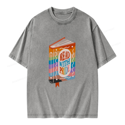 Pagewings Read with Pride Unisex Washed T-shirt