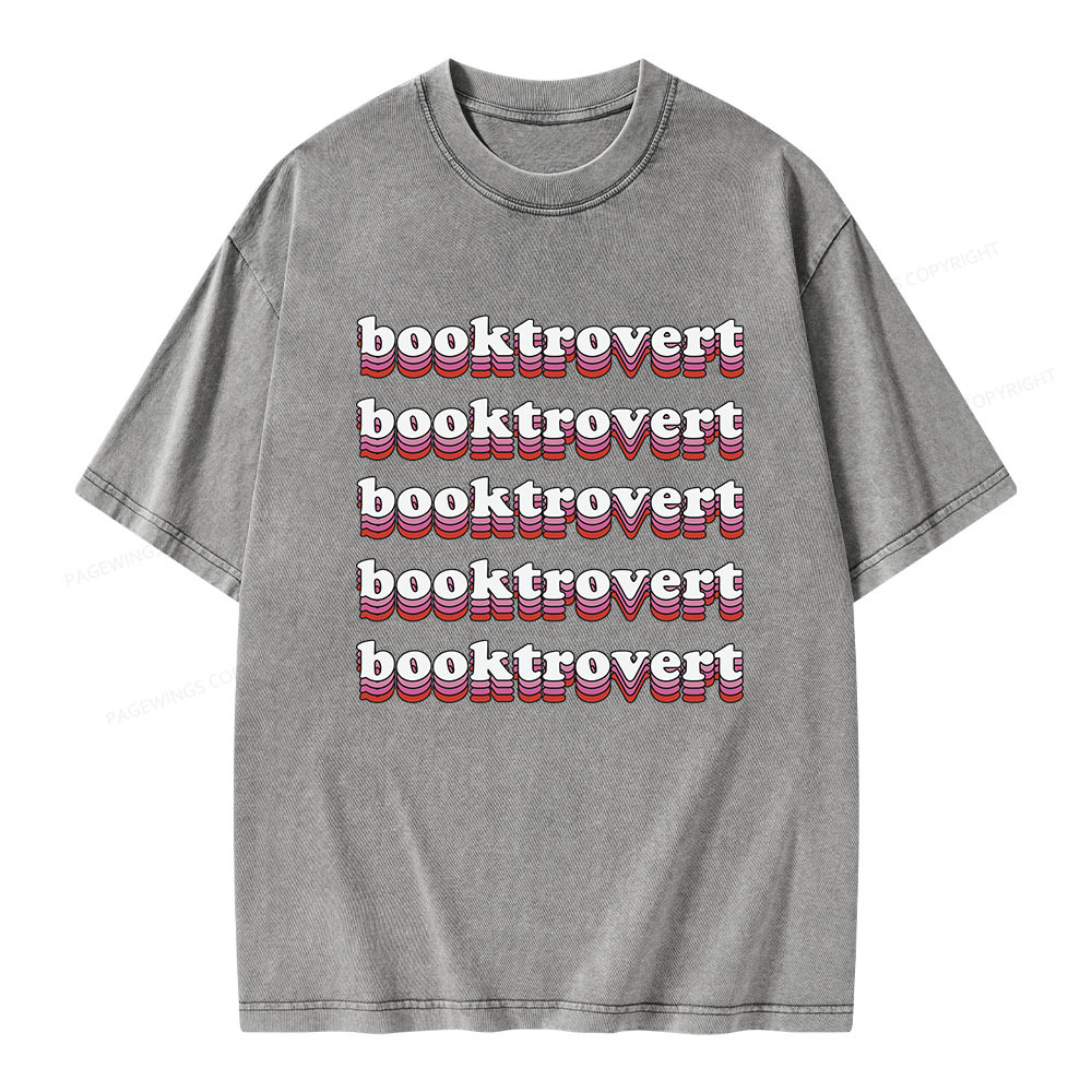 Pagewings Booktrovert Unisex Washed T-shirt
