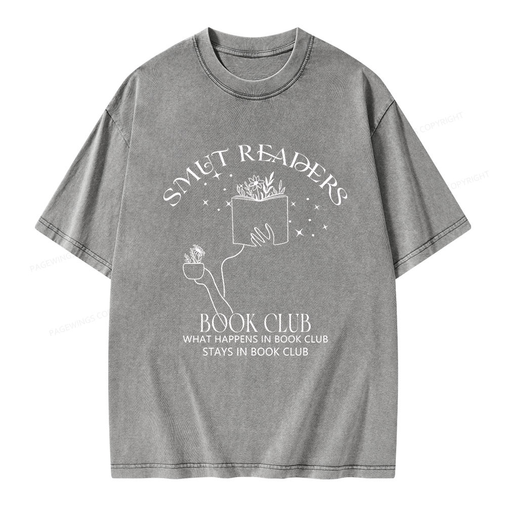 Pagewings Smut Reader Book Club Unisex Washed T-shirt