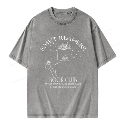 Pagewings Smut Reader Book Club Unisex Washed T-shirt