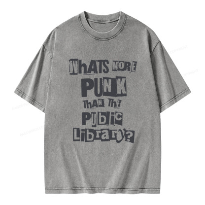 Pagewings What's More Punk Than The Public Library Unisex Washed T-shirt