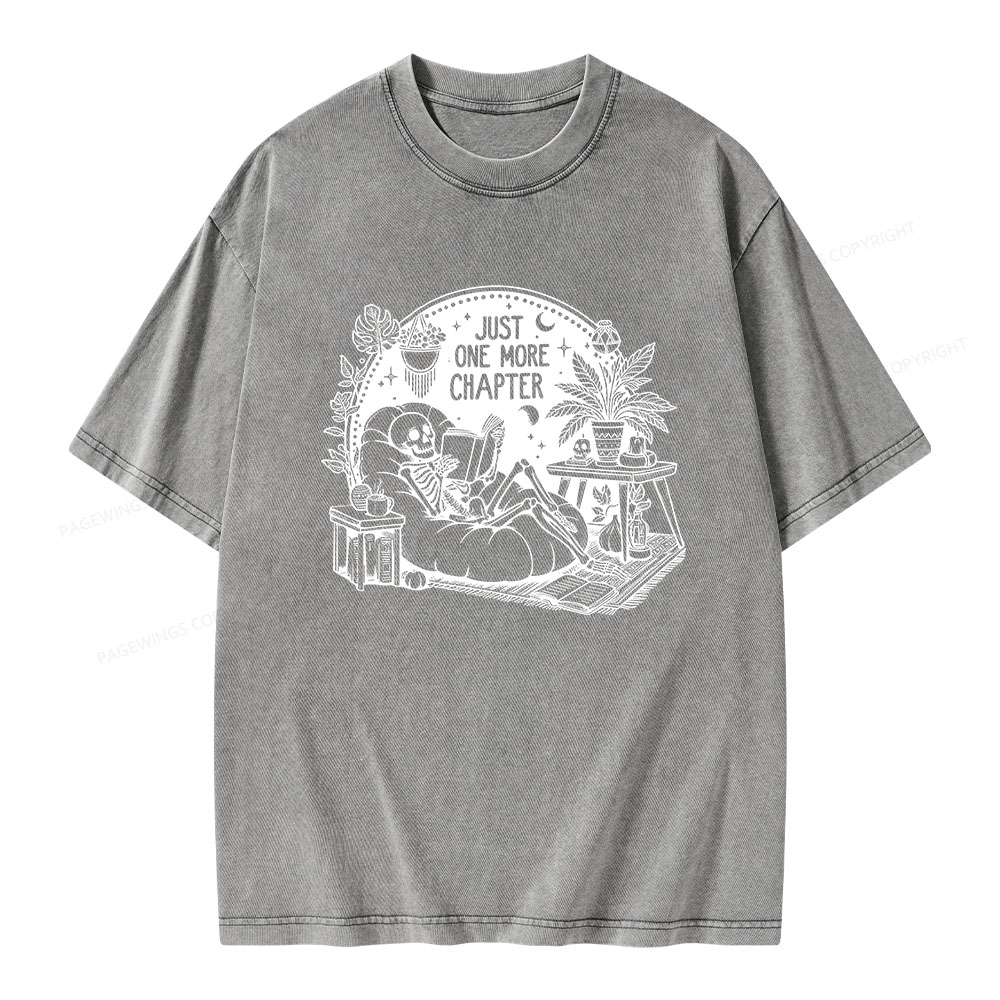Pagewings Just One More Chapter Unisex Washed T-shirt