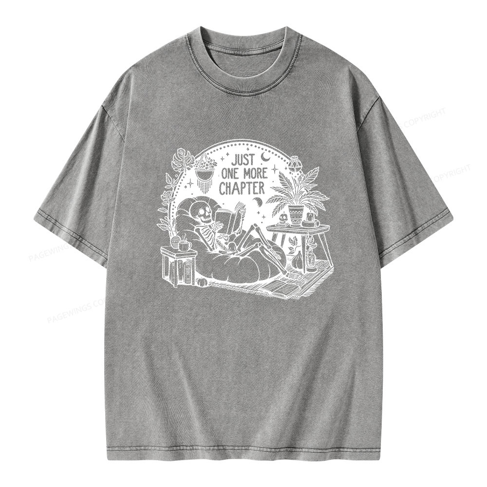 Pagewings Just One More Chapter Unisex Washed T-shirt