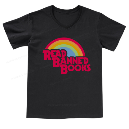 Pagewings Read Banned Books V-neck T-shirt