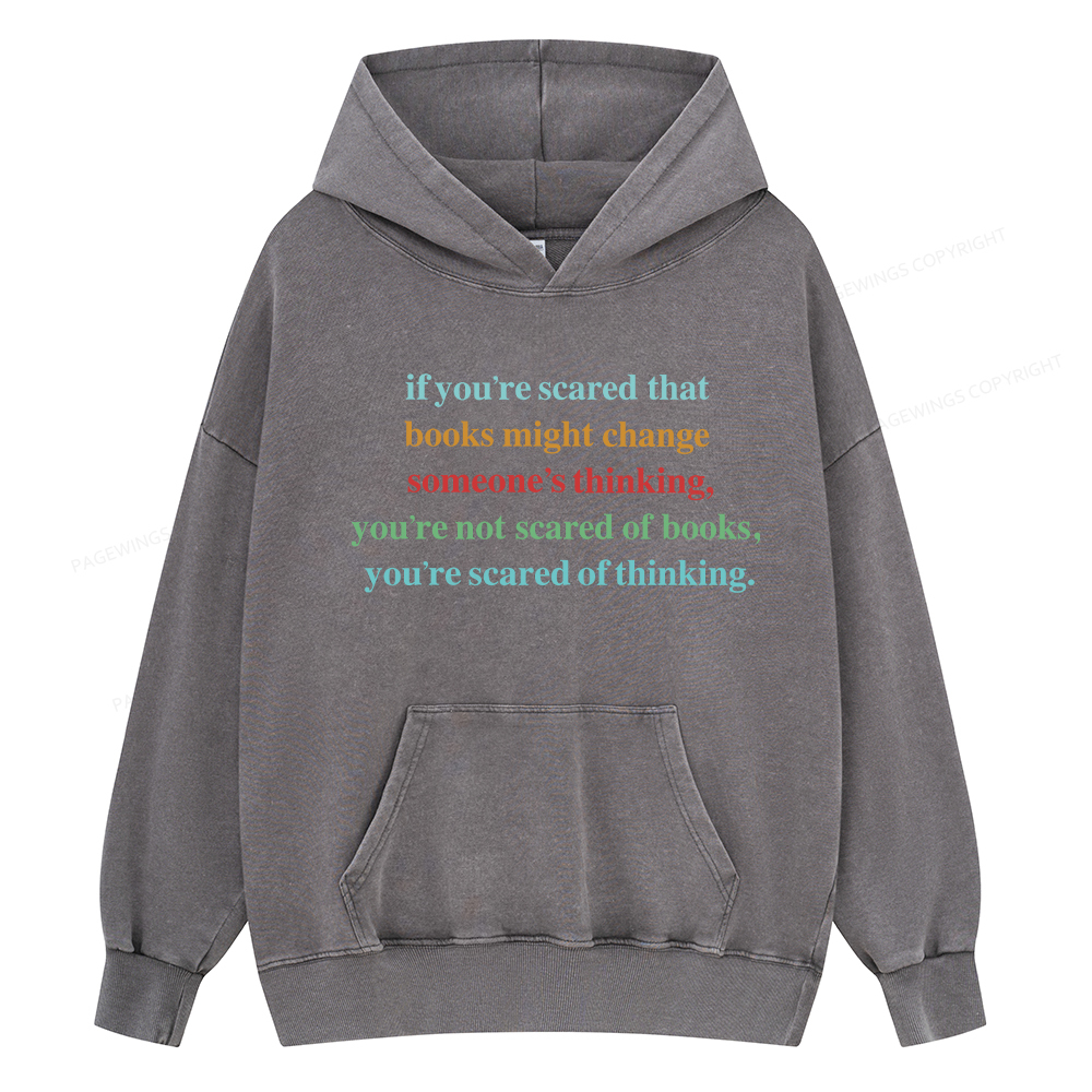 Pagewing Censorship Social Justice Shirt Booktrovert Unisex Washed Hoodie