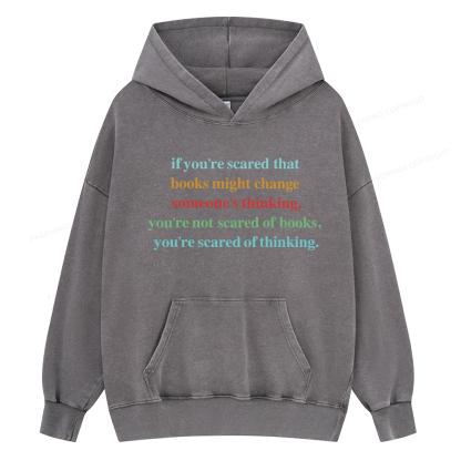 Pagewing Censorship Social Justice Shirt Booktrovert Unisex Washed Hoodie