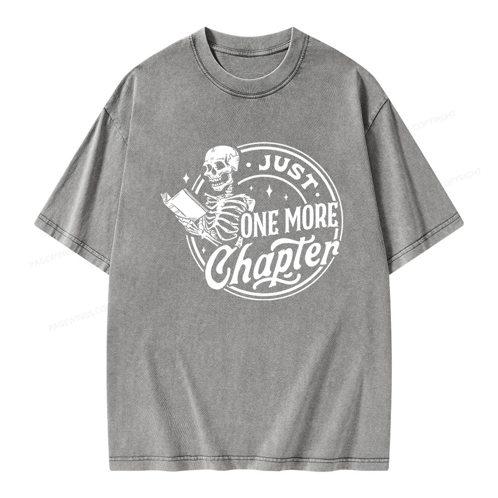 Pagewings Just One More Chapter Unisex Washed T-shirt
