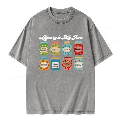 Pagewings Library is My Jam Unisex Washed T-shirt