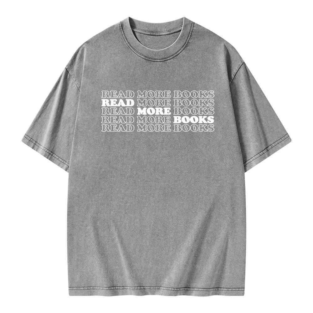 Pagewings Read More Books Unisex Washed T-shirt