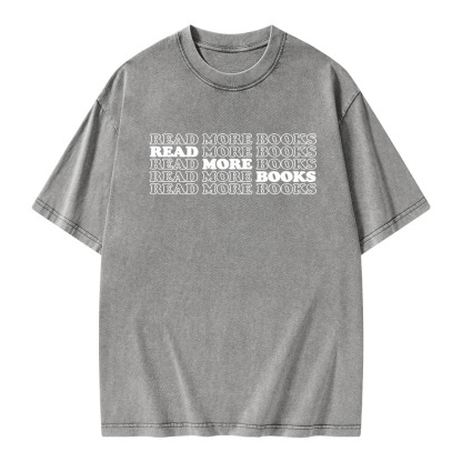 Pagewings Read More Books Unisex Washed T-shirt
