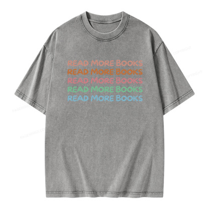 Pagewings Read More Books Unisex Washed T-shirt