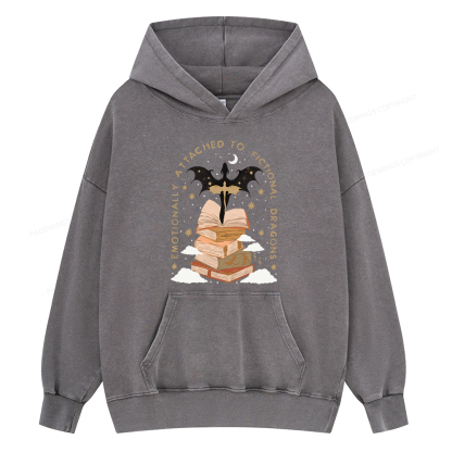 Pagewing Fantasy Romance Reader Gift Romantacy Unisex Washed Hoodie