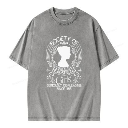 Pagewings Society Of Obstinate Headstrong Girls Unisex Washed T-shirt