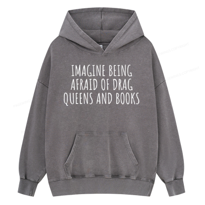 Pagewing Funny Liberal Shirt Unisex Washed Hoodie