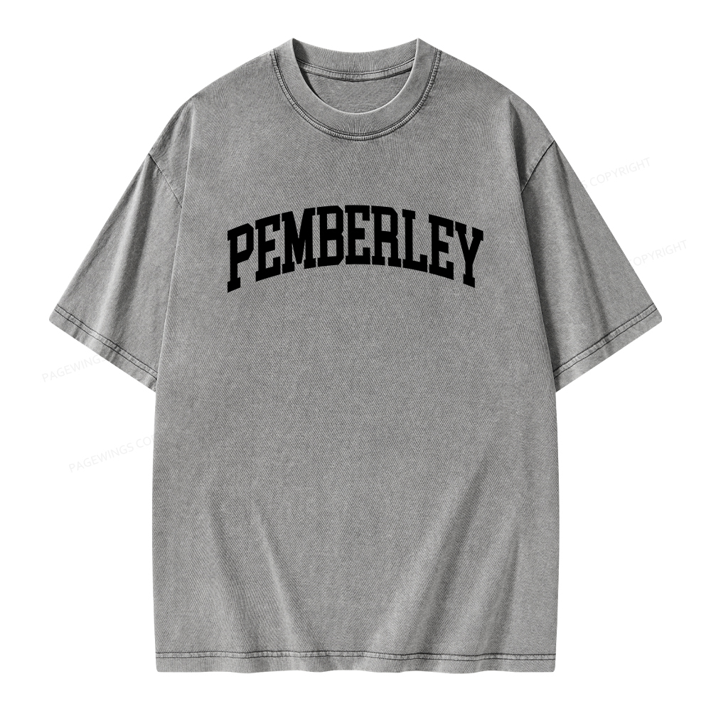 Pagewings Pride and Prejudice Pemberley Bookworm Unisex Washed T-shirt